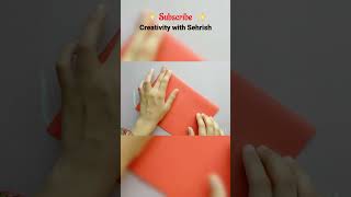 How To Make a 4 Page Booklet with Paper  No Glue shorts youtubeshorts [upl. by Aierbma]