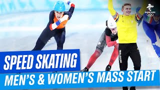 Speed Skating  Mens amp Womens Mass Start  Full Replay  Beijing2022 [upl. by Kerns]