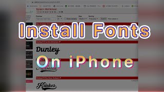 How To Download Fonts onto iPhone  Add custom Fonts in Perfect Image  iOS DAFONT TUTORIAL [upl. by Barr]