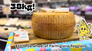 Cracking Open a 38kg Wheel of Parmigiano Cheese  Cheese Lovers Unite [upl. by Lane]