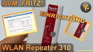 Einrichtung amp Konfiguration AVM FRITZ WLAN Repeater 310  WiFi Verstärker 80211bgn WPA2 [upl. by Ylrehs17]