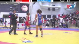 WM 58 KG  Ind Geeta vs Michelle Fazzari [upl. by Schroer]