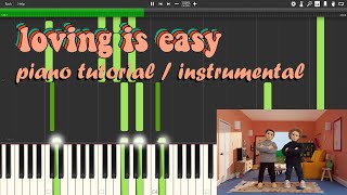 Loving Is Easy  Rex Orange County  Piano Tutorial  Cover  Instrumental  Karaoke [upl. by Assirram]