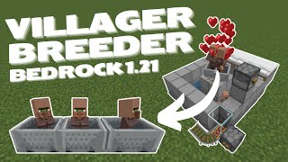 EASY Villager Breeder  Minecraft Bedrock 121  Tutorial [upl. by Willa]