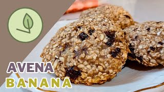 GALLETAS DE AVENA Y BANANA SIN AZÚCAR SIN HARINA 🍪🍪 EL FUTURO ES VEGANO [upl. by Kelson]