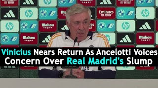 Vinicius Nears Return As Ancelotti Voices Concern Over Real Madrids Slump  DRM Sports  AD1S [upl. by Haidebez706]