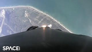 Fly to space and back in amazing SpaceX booster cam video  Launch to Florida landing [upl. by Stich44]