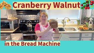 Easy Cranberry Walnut Bread Recipe in the Bread Machine [upl. by Chrisy]