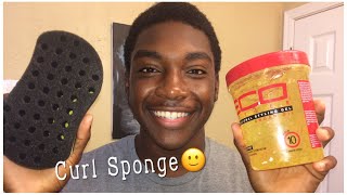 How To Get Defined Curly Hair With A Sponge [upl. by Erick]