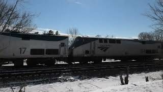 Amtrak 17 Leads Train 6 Wyanet IL 2622 [upl. by Lynne]