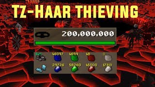 TzHaar Thieving Guide  BEST Thieving Method POST 99 [upl. by Onairelav]