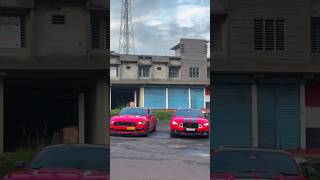 Red duo mustang gt together with others car 😍❤️‍🩹  ford mustanggt bmw volkswagen trendingcar [upl. by Lewak794]