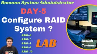 Become System Administrator  How to configure RAID System lab [upl. by Herminia]