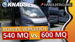 KNAUS Boxlife 540 MQ amp 600 MQ  Camper Van VERGLEICH [upl. by Ociredef]