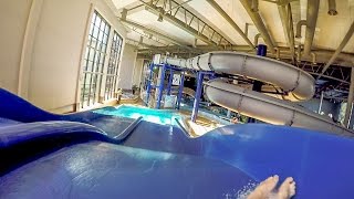 Park Wodny Zielona Góra  Double Waterslide  Breitrutsche Onride POV [upl. by Stanton]