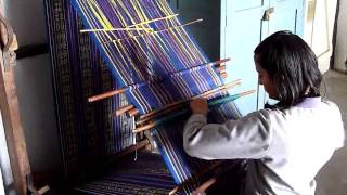 Gangtok Sikkim Traditional Backstrap Weaving of Traditional Designs [upl. by Ahsillek]