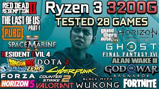 Ryzen 3 3200G  Test in 28 Games  Will 4 threads CPU with APU run games [upl. by Neelyk]