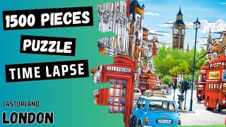 Solving London 1500 Pieces Puzzle  Castorland Puzzle [upl. by Odnumde]