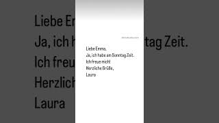 A11 Niveau brief schreiben writing deutsch german short lernen lesen letterwriting [upl. by Leonanie]