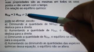 Exercícios de Revisão  Le Chatelier [upl. by Ahsiekat]