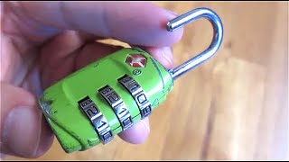 How to ChangeReset Luggage Lock Combination  Set TSA Luggage Padlock Combo [upl. by Aetnuahs91]