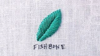 Embroider Leaves with the Fishbone Stitch [upl. by Osbourne]