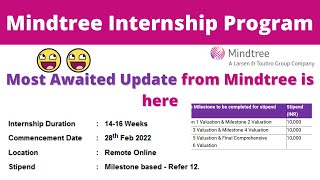 Mindtree Internship 2022  Mindtree Internship offer letter  Mindtree Offering Paid Internship 😍 [upl. by Oirogerg953]