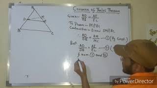 Converse of thales theorem [upl. by Kliber]