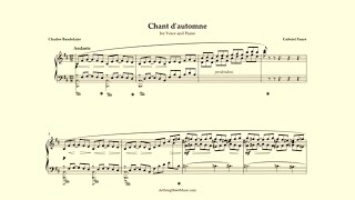 Chant dautomne  Fauré – accompaniment in B minor [upl. by Dawes]