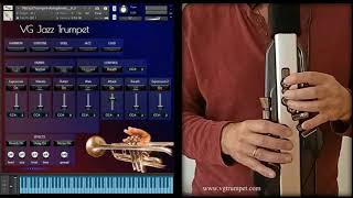 Wind controller Roland Aerophone AE30 Pro and VG Trumpet sound library Brass vst plugin and wav [upl. by Sevein]