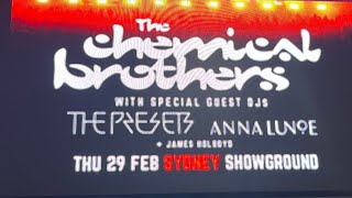 The Chemical Brothers  A Beautiful Feeling tour 2024 Live in Sydney 29th February full set [upl. by Rochella818]