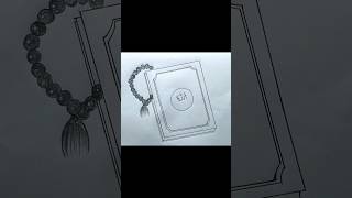 Drawing Quran with Tasbeeh  Beautiful Quran Drawing Tutorial youtubeshorts Quran islam viral [upl. by Irtak]