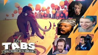 Gamers Reactions to the GIANT MAMMOTH  Totally Accurate Battle Simulator TABS [upl. by Marya128]