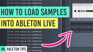 How To Load Samples into Ableton Live Ableton Tutorial [upl. by Tommie]