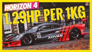 Forza Horizon 4  Crazy Horsepower to Weight Ratios  Fastest 100  300 KMH Cars [upl. by Doner]