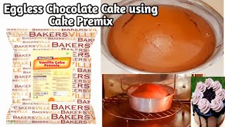 Eggless Chocolate Cake using Chocolate Cake PremixHow To Make Cake In Microwave Convection Oven [upl. by Hannala]