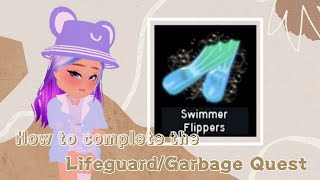 Tips on how to complete the LifeguardGarbage Quest  Royale High [upl. by Marie]