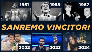 Tutti i vincitori del Festival di Sanremo 1951  2024 [upl. by Aizek544]