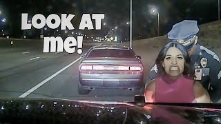 Woman Loses Her Mind on Officer  114 MPH DWI Arrest [upl. by Sukcirdor590]