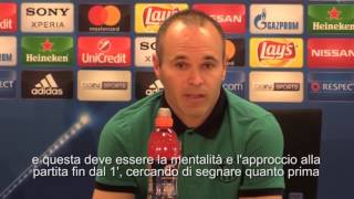 Barcellona Iniesta “Contro la Juve servirà la partita perfetta” [upl. by Phaih]