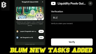 BLUM New Tasks Added Liquidity Pools Guide Or Tongitchi Quest 02 ll Liquidity PoolsGuide Tongitchi [upl. by Marilou]