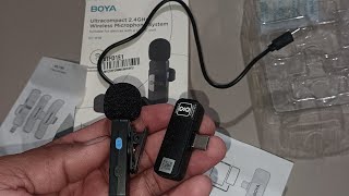 Boya Wireless Microphone V10  Ultrcompact 24Ghz wireless Microphone System [upl. by Hewe]