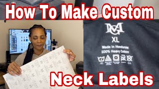 How To Make Custom Neck Labels  Brand Your Own Garments [upl. by Bernj802]