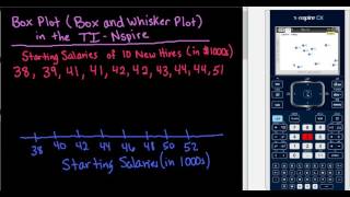 Box Plot Box and Whisker Plot TINspire [upl. by Batish]