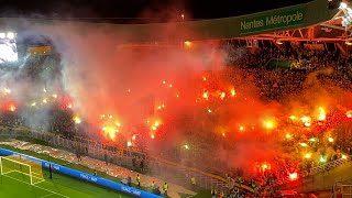 AMBIANCE FC NANTES  OLYMPIAKOS 21 STADE DE LA BEAUJOIRE  LIGUE EUROPA  DEBUT PROMETTEUR [upl. by Netsyrc815]