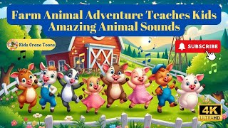 Farm Animals Adventure Teaches Kids Amazing Animal Sounds 🐮🦆 [upl. by Darryn392]