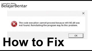 The code execution cannot proceed because mfc140dll was not found Reinstalling the program may fix [upl. by Fax]