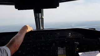 Wideroe Dash 8 cockpit view landing at Kirkenes [upl. by Yalhsa555]