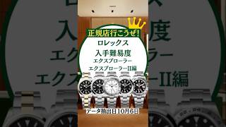 ロレックス入手難易度エクスプローラー編【2024年10月版】 ロレックスマラソン watch rolex [upl. by Anastasius]