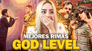 REACCIONO A LAS MEJORES RIMAS GOD LEVEL 2VS2🔥 BRUTAL🤩 [upl. by Nerag380]